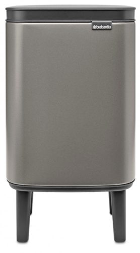 Brabantia Bo Waste Bin Hi hulladékgyűjtő felnyitható, Soft-Close fedéllel, magasított, lábakon álló, műanyag tartály, 4L