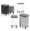 Brabantia Bo Waste Bin Hi hulladékgyűjtő felnyitható, Soft-Close fedéllel, magasított, lábakon álló, műanyag tartály, 7L