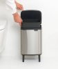 Brabantia Bo Waste Bin Hi hulladékgyűjtő felnyitható, Soft-Close fedéllel, magasított, lábakon álló, műanyag tartály, 7L