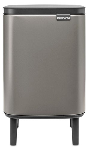 Brabantia Bo Waste Bin Hi hulladékgyűjtő felnyitható, Soft-Close fedéllel, magasított, lábakon álló, műanyag tartály, 7L