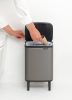 Brabantia Bo Waste Bin Hi hulladékgyűjtő felnyitható, Soft-Close fedéllel, magasított, lábakon álló, műanyag tartály, 7L