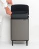 Brabantia Bo Waste Bin Hi hulladékgyűjtő felnyitható, Soft-Close fedéllel, magasított, lábakon álló, műanyag tartály,