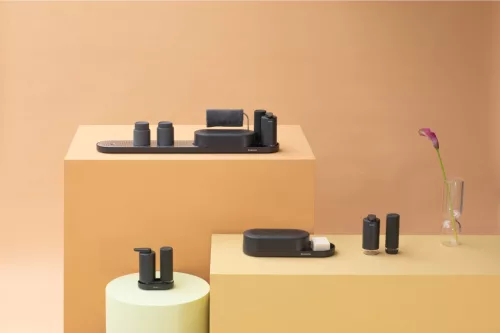 Brabantia SinkStyle Soap Dispenser konyhai szappanadagoló 200 ml, r.m. acél, üveg, határtalan szürke ásványi textúra