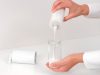 Brabantia SinkStyle Soap Dispenser konyhai szappanadagoló 200 ml, r.m. acél, üveg, szikrázó fehér ásványi textúra