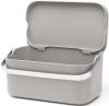 Brabantia Food Waste Caddy élelmiszerhulladék-gyűjtő 1800ml, ABS műanyag, r.m. acél fogantyú, középszürke - 230080