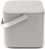 Brabantia Food Waste Caddy élelmiszerhulladék-gyűjtő 1800ml, ABS műanyag, r.m. acél fogantyú, középszürke - 230080