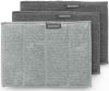 Brabantia SinkSide Microfibre Cleaning Pads mikroszálas tisztítópárna, 3 db-os szett, sötétszürke, világosszürke