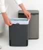 Brabantia Bo Waste Bin hulladékgyűjtő felnyitható, Soft-Close fedéllel, műanyag tartály, 12L - C méret, acél,