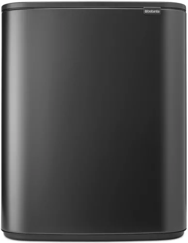 Brabantia Bo Touch Bin nyomófedeles hulladékgyűjtő XXL, padlón álló, műanyag tartály, 2x30L - O méret, acél, magabiztos