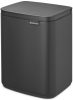 Brabantia Bo Waste Bin hulladékgyűjtő felnyitható, Soft-Close fedéllel, fali/álló, műanyag tartály, 7L - B méret, acél,