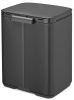 Brabantia Bo Waste Bin hulladékgyűjtő felnyitható, Soft-Close fedéllel, fali/álló, műanyag tartály, 7L - B méret, acél,