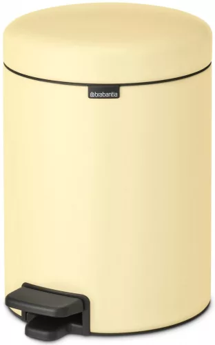 Brabantia NewIcon pedálos hulladékgyűjtő szagmentesen záródó Soft-Close fedél, műanyag tartály, 5L - W méret, acél,