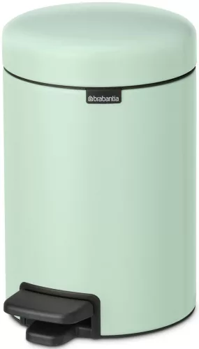 Brabantia NewIcon pedálos hulladékgyűjtő szagmentesen záródó Soft-Close fedél, műanyag tartály, 3L - V méret, acél, jáde
