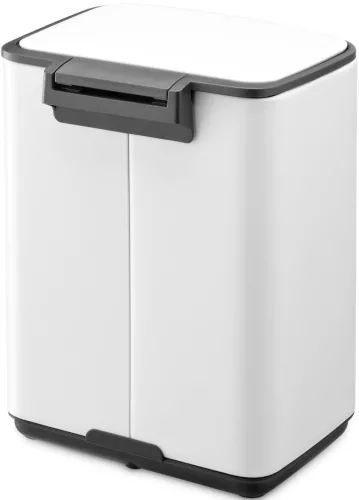 Brabantia Bo Pedal Bin pedálos hulladékgyűjtő szagmentesen záródó Soft-Close fedél, karcsú, négyzetes forma, műanyag