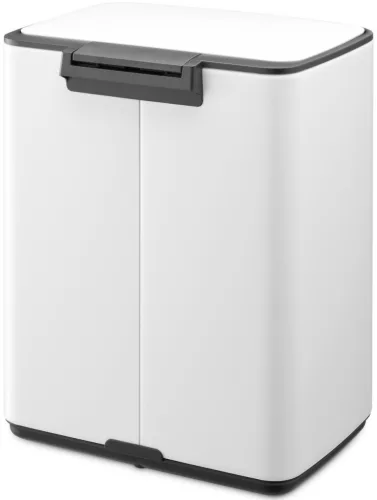 Brabantia Bo Pedal Bin pedálos hulladékgyűjtő szagmentesen záródó Soft-Close fedél, karcsú, négyzetes forma, műanyag