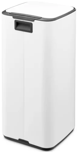 Brabantia Bo Pedal Bin pedálos hulladékgyűjtő szagmentesen záródó Soft-Close fedél, karcsú, négyzetes forma, műanyag