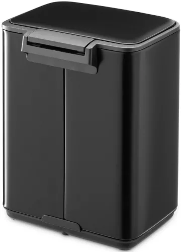 Brabantia Bo Pedal Bin pedálos hulladékgyűjtő szagmentesen záródó Soft-Close fedél, karcsú, négyzetes forma, műanyag