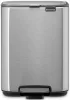 Brabantia Bo Pedal Bin pedálos hulladékgyűjtő szagmentesen záródó Soft-Close fedél, karcsú, négyzetes forma, műanyag