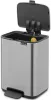 Brabantia Bo Pedal Bin pedálos hulladékgyűjtő szagmentesen záródó Soft-Close fedél, karcsú, négyzetes forma, műanyag