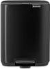 Brabantia Bo Pedal Bin pedálos hulladékgyűjtő szagmentesen záródó Soft-Close fedél, karcsú, négyzetes forma, műanyag