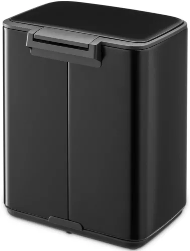 Brabantia Bo Pedal Bin pedálos hulladékgyűjtő szagmentesen záródó Soft-Close fedél, karcsú, négyzetes forma, műanyag