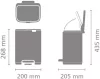 Brabantia Bo Pedal Bin pedálos hulladékgyűjtő szagmentesen záródó Soft-Close fedél, karcsú, négyzetes forma, műanyag