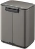 Brabantia Bo Pedal Bin pedálos hulladékgyűjtő szagmentesen záródó Soft-Close fedél, karcsú, négyzetes forma, műanyag