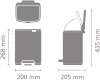 Brabantia Bo Pedal Bin pedálos hulladékgyűjtő szagmentesen záródó Soft-Close fedél, karcsú, négyzetes forma, műanyag