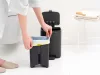 Brabantia Bo Pedal Bin pedálos hulladékgyűjtő szagmentesen záródó Soft-Close fedél, karcsú, négyzetes forma, műanyag