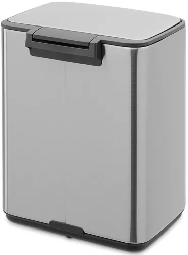 Brabantia Bo Pedal Bin pedálos hulladékgyűjtő szagmentesen záródó Soft-Close fedél, karcsú, négyzetes forma, műanyag