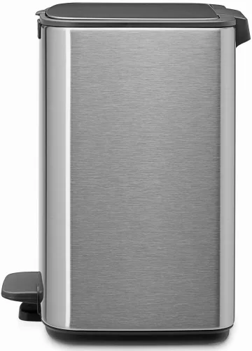Brabantia Bo Pedal Bin pedálos hulladékgyűjtő szagmentesen záródó Soft-Close fedél, karcsú, négyzetes forma, műanyag