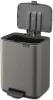 Brabantia Bo Pedal Bin pedálos hulladékgyűjtő szagmentesen záródó Soft-Close fedél, karcsú, négyzetes forma, műanyag