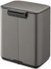 Brabantia Bo Pedal Bin pedálos hulladékgyűjtő szagmentesen záródó Soft-Close fedél, karcsú, négyzetes forma, műanyag