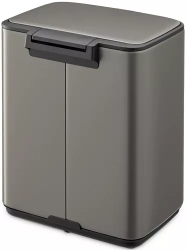 Brabantia Bo Pedal Bin pedálos hulladékgyűjtő szagmentesen záródó Soft-Close fedél, karcsú, négyzetes forma, műanyag
