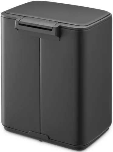 Brabantia Bo Pedal Bin pedálos hulladékgyűjtő szagmentesen záródó Soft-Close fedél, karcsú, négyzetes forma, műanyag