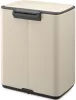 Brabantia Bo Pedal Bin pedálos hulladékgyűjtő szagmentesen záródó Soft-Close fedél, karcsú, négyzetes forma, műanyag