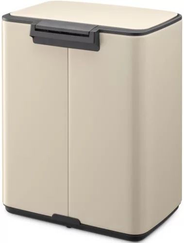 Brabantia Bo Pedal Bin pedálos hulladékgyűjtő szagmentesen záródó Soft-Close fedél, karcsú, négyzetes forma, műanyag