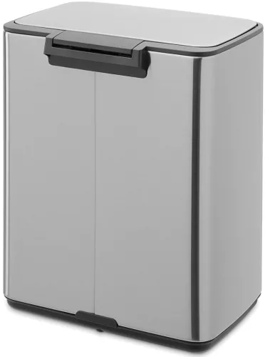 Brabantia Bo Pedal Bin pedálos hulladékgyűjtő szagmentesen záródó Soft-Close fedél, karcsú, négyzetes forma, műanyag
