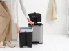 Brabantia Bo Pedal Bin pedálos hulladékgyűjtő szagmentesen záródó Soft-Close fedél, karcsú, négyzetes forma, műanyag