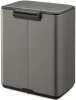 Brabantia Bo Pedal Bin pedálos hulladékgyűjtő szagmentesen záródó Soft-Close fedél, karcsú, négyzetes forma, műanyag