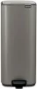 Brabantia Bo Pedal Bin pedálos hulladékgyűjtő szagmentesen záródó Soft-Close fedél, karcsú, négyzetes forma, műanyag