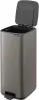 Brabantia Bo Pedal Bin pedálos hulladékgyűjtő szagmentesen záródó Soft-Close fedél, karcsú, négyzetes forma, műanyag