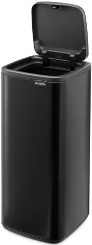 Brabantia Bo Touch Bin nyomófedeles hulladékgyűjtő, karcsú, négyzetes forma, műanyag tartály, 30L - O méret, acél, matt