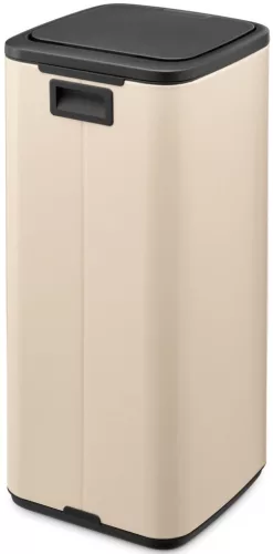 Brabantia Bo Touch Bin nyomófedeles hulladékgyűjtő, karcsú, négyzetes forma, műanyag tartály, 30L - O méret, acél,