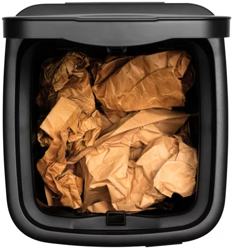 Brabantia Bo Touch Bin nyomófedeles hulladékgyűjtő, karcsú, négyzetes forma, műanyag tartály, 30L - O méret, r.m. acél,