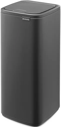 Brabantia Bo Touch Bin nyomófedeles hulladékgyűjtő, karcsú, négyzetes forma, műanyag tartály, 30L - O méret, acél,