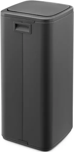 Brabantia Bo Touch Bin nyomófedeles hulladékgyűjtő, karcsú, négyzetes forma, műanyag tartály, 30L - O méret, acél,