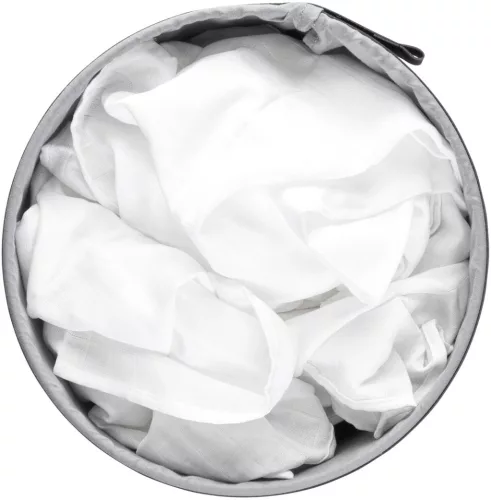Brabantia Laundry Bin szennyestartó szellőző nyílásokkal, tépőzáras, mosható szennyesgyűjtő zsák, henger forma, közepes
