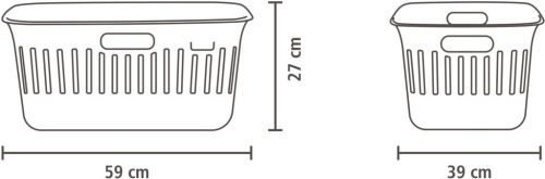 Brabantia Collect-It Laundry Basket szennyeskosár, 40L, 3db fogantyúval, szellőző nyílásokkal, újrahasznosított műanyag,