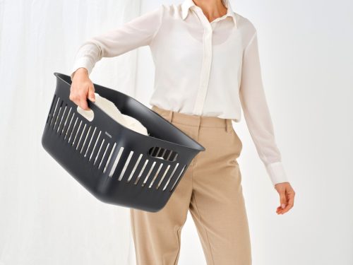 Brabantia Collect-It Laundry Basket szennyeskosár, 40L, 3db fogantyúval, szellőző nyílásokkal, újrahasznosított műanyag,
